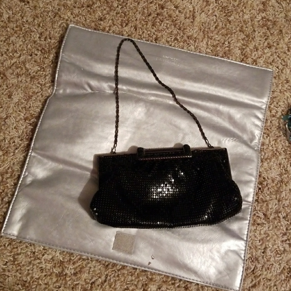 Black sequin clutch