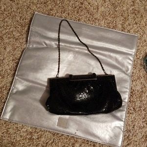 Black sequin clutch