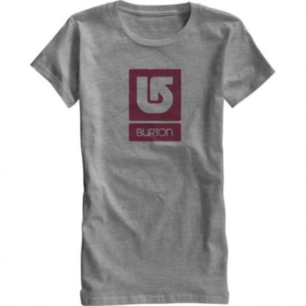 Burton Boys Logo Vertical SS- Heather Gray