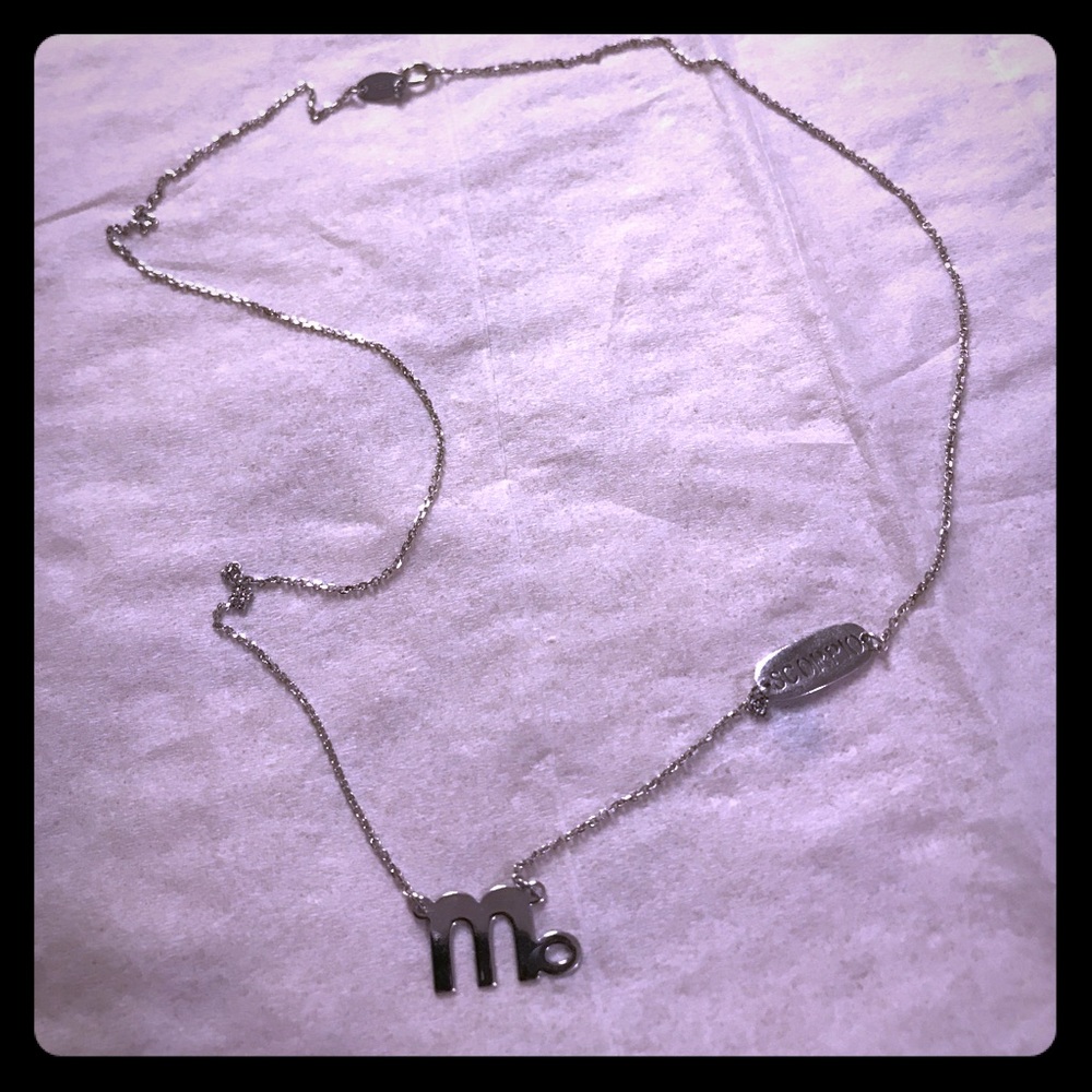 STERLING SILVER SCORPIO NECKLACE 18"