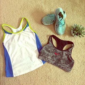 Bundle: running top and sports bra