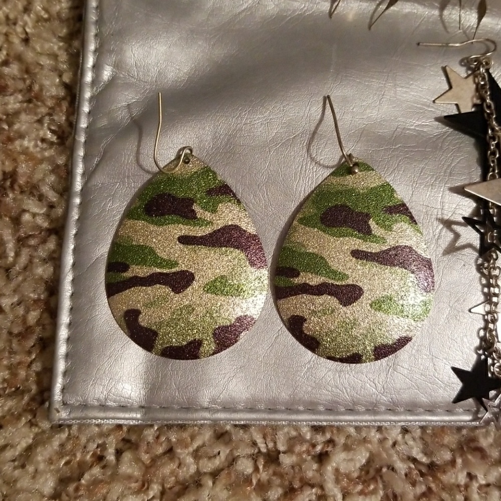 Camo earrings
