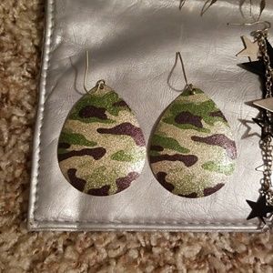 Camo earrings