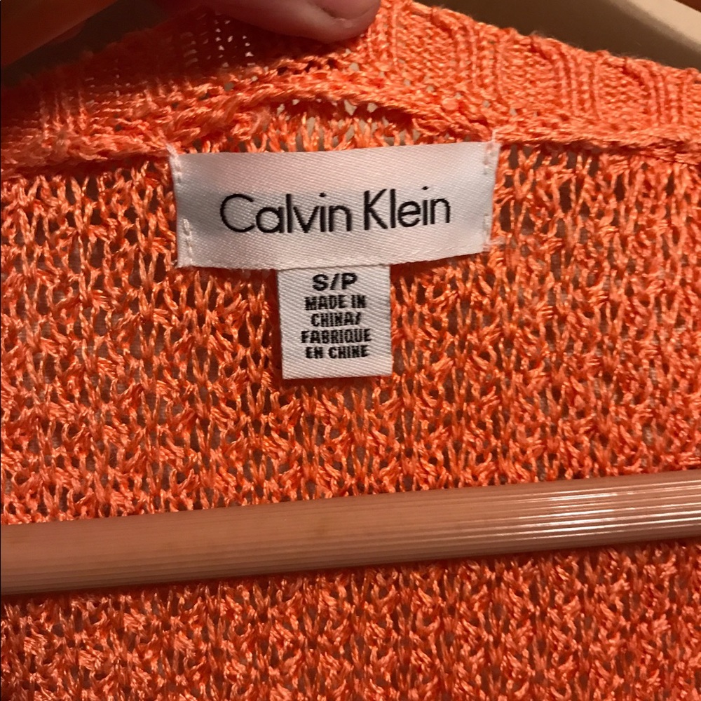 Calvin Klein Peach Summer Knit Beach Sweater
