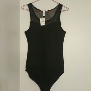 Black Mesh Bodysuit