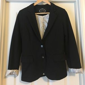 Black Blazed with Elbow Patches