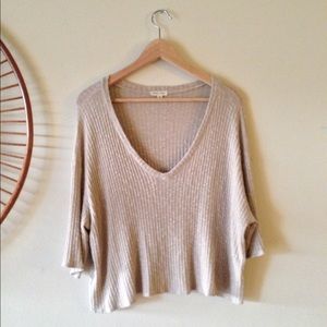Urban Outfitters ribbed knit flowy crop top
