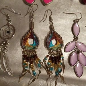 String dreamcatcher earrings