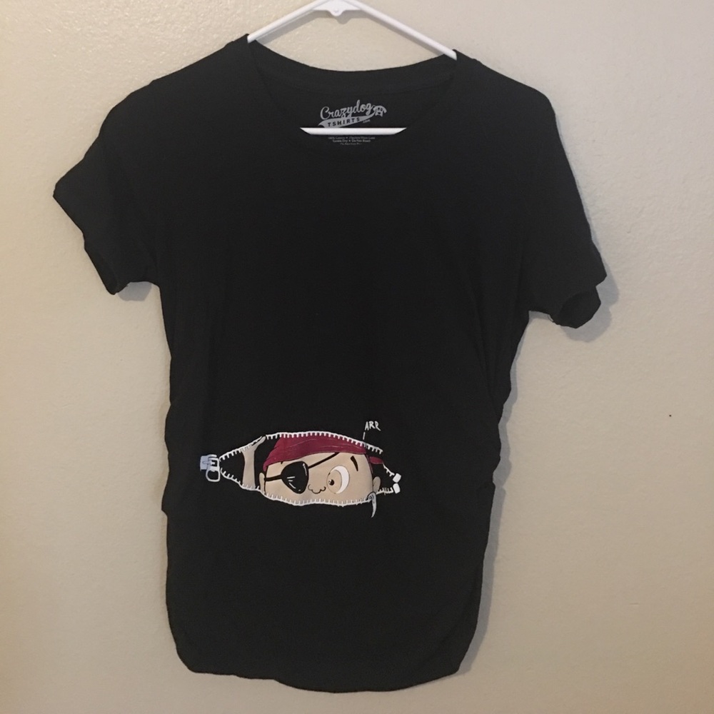 Maternity Pirate Peek A Boo TShirt -- Medium