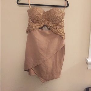 Gold dress, tight, worn once