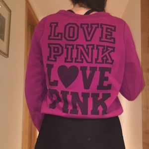 VS PINK maroon sweatshirt