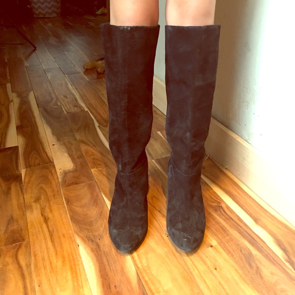 Banana Republic suede boots.