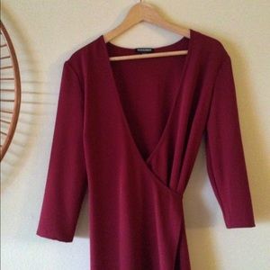 American Apparel burgundy wrap maxi dress