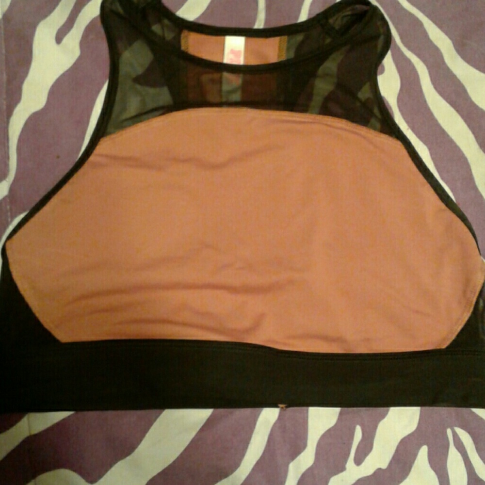 Pink sports bra