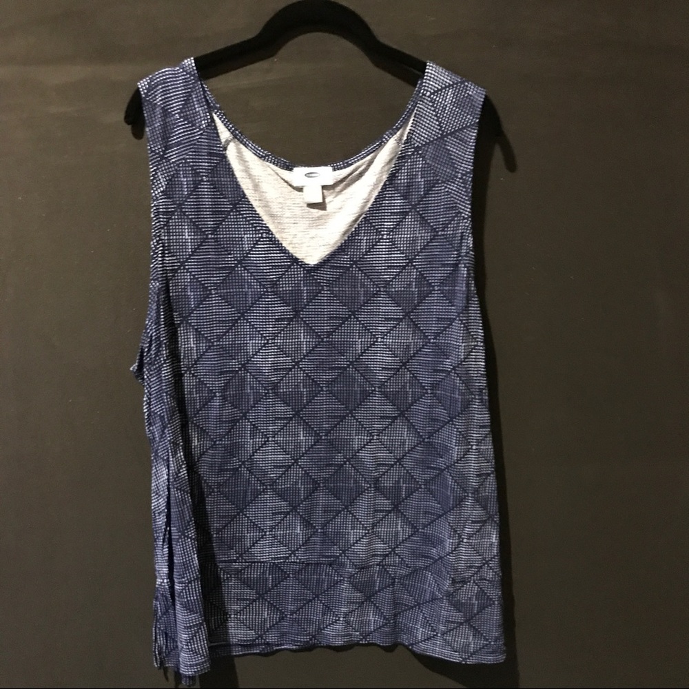 NWOT Blue Sleeveless Side Slit Top