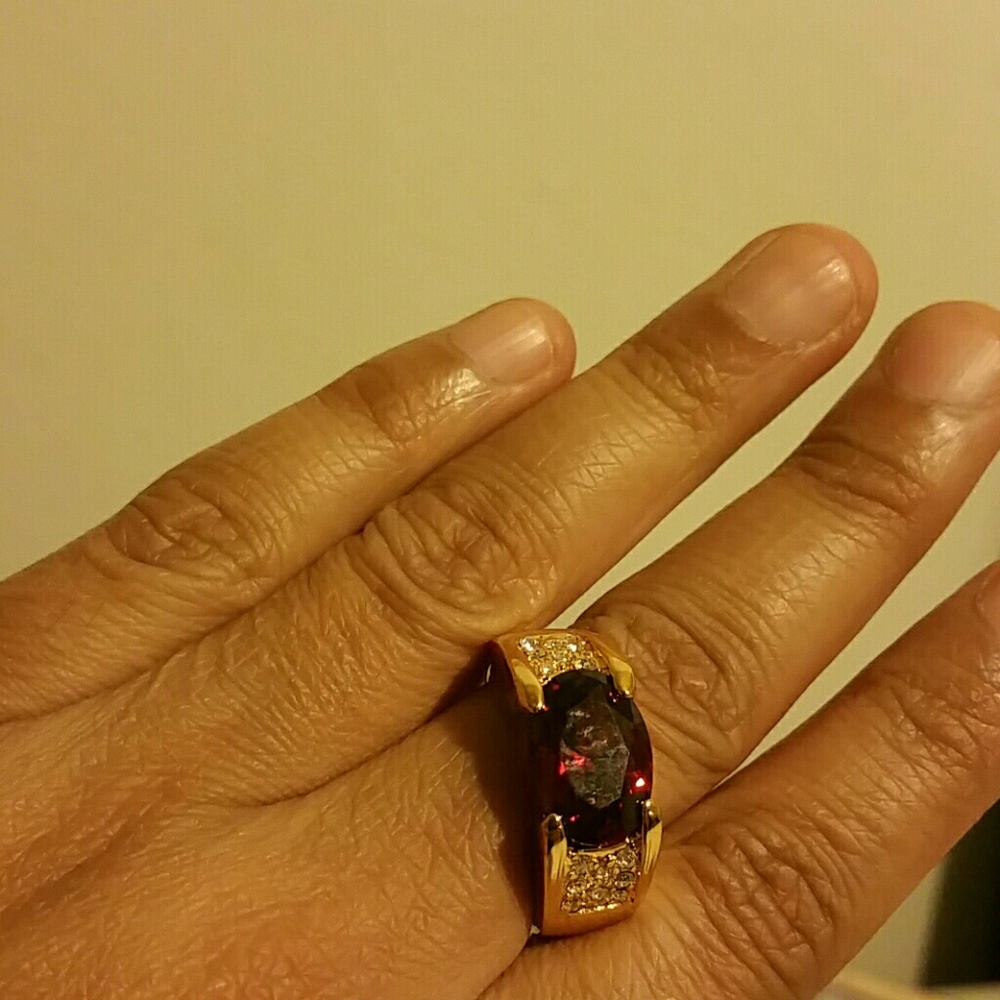 Large size ring real ruby