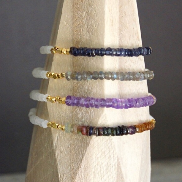 Last 1! πΊ Rainbow Moonstone and Gemstone Bracelet - Picture 3 of 5