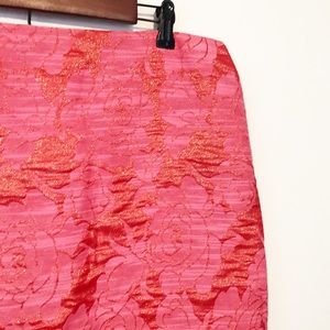 LAST CALL•• Metallic Floral Jacquard Pencil Skirt