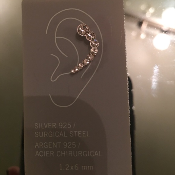 1 SILVER 925/SurgicalSteel for piercing up on ear - Picture 4 of 4