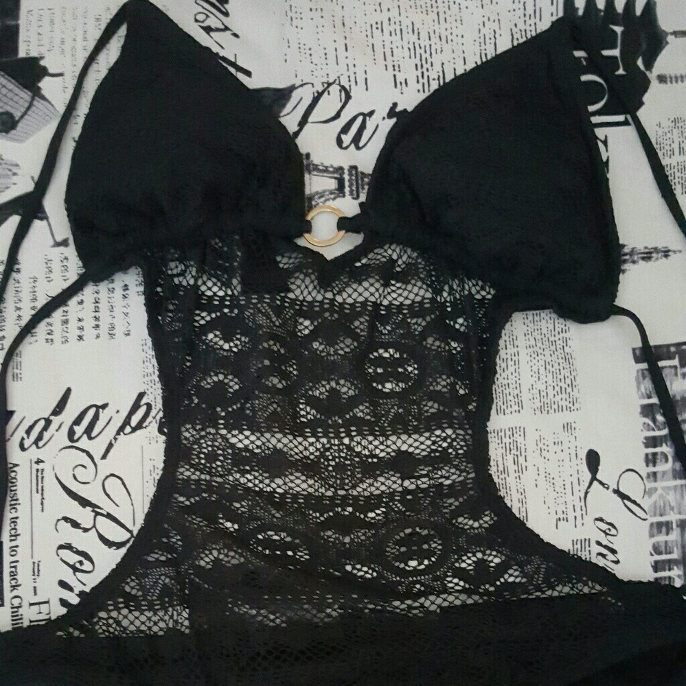 Black lace Monokini 👙🍹