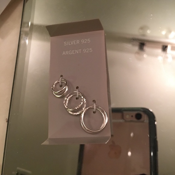 3 Sets of Sterling Silver 925 HoopsDifferent Sizes - Picture 3 of 3