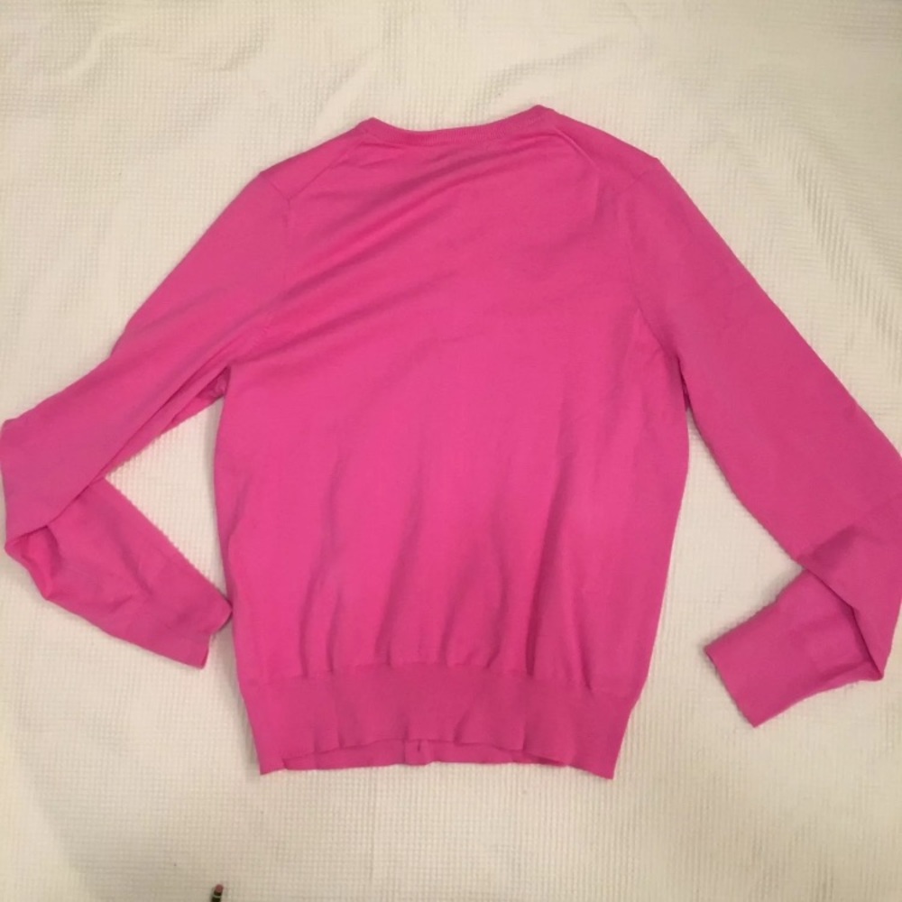 Land's End Supima Cardigan Pink Size S - Picture 3 of 5