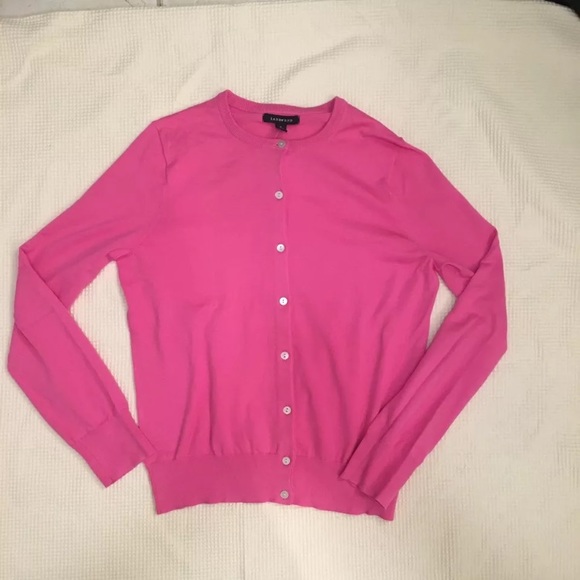 Lands' End Sweaters - Land's End Supima Cardigan Pink Size S