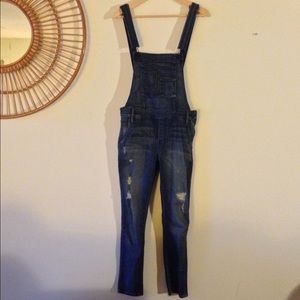 Denim overall trousers
