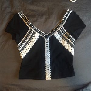 Urban black crop top