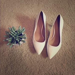 White BCBG pumps