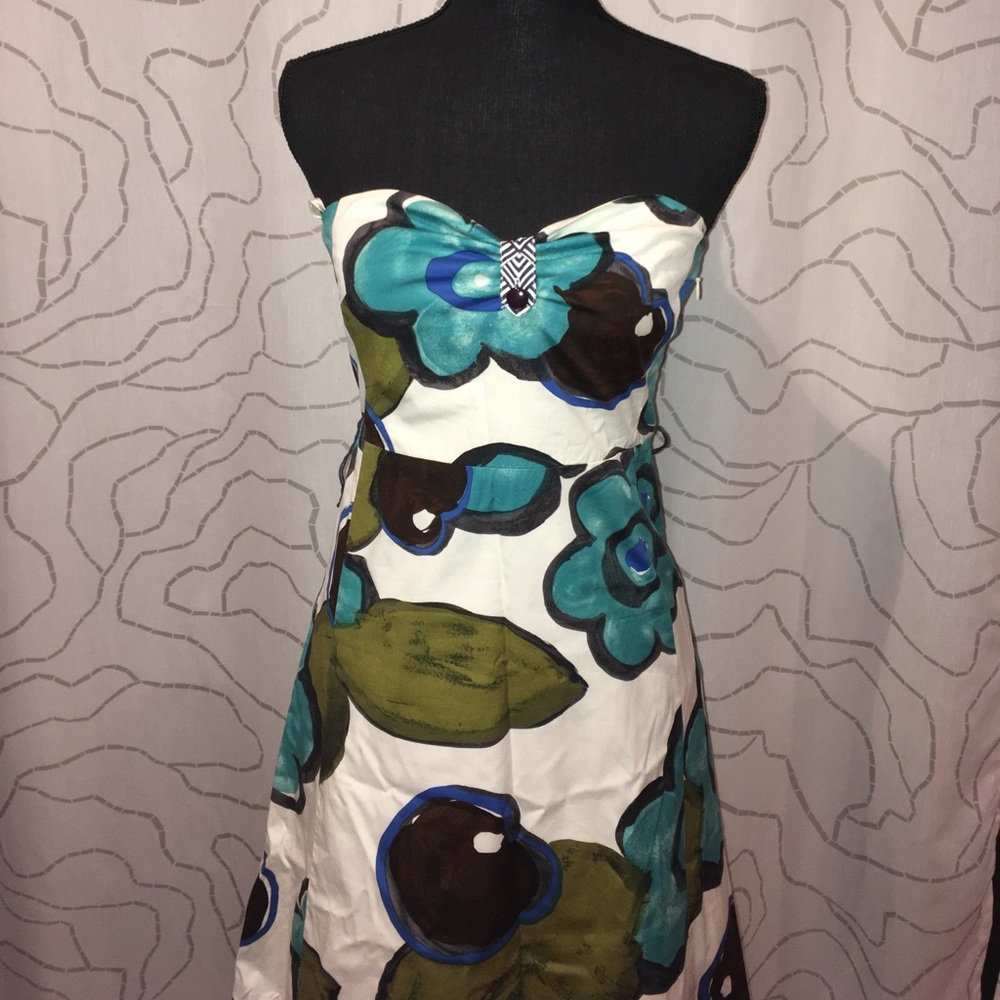 Anthropologie Maeve strapless A-line dress