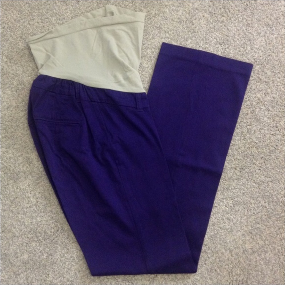 Purple maternity slacks
