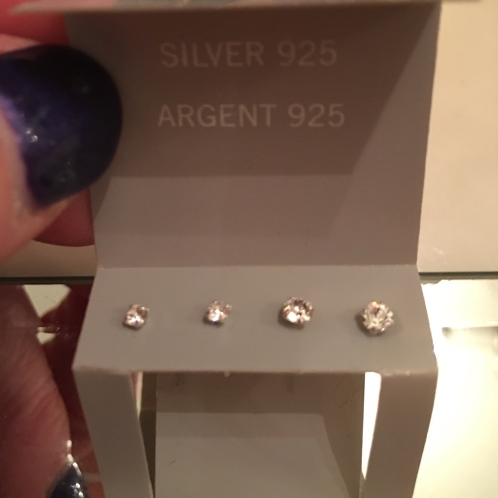 NWT 2Sets Of Sterling Silver925 Cubic Zirconia