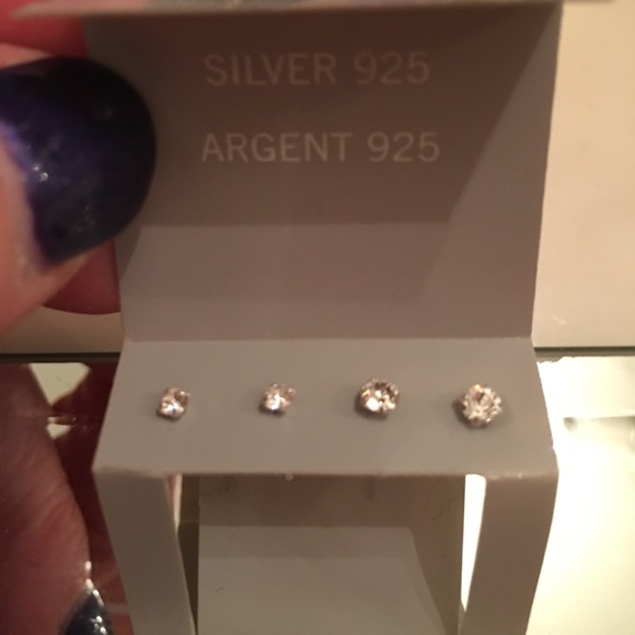 NWT 2Sets Of Sterling Silver925 Cubic Zirconia - Picture 1 of 4