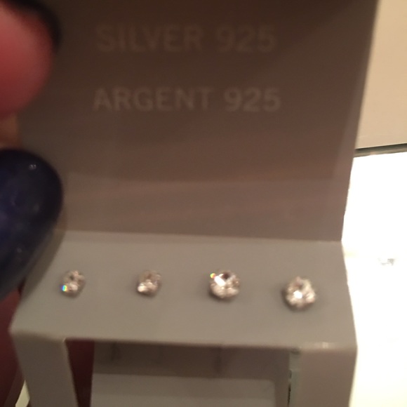 NWT 2Sets Of Sterling Silver925 Cubic Zirconia - Picture 2 of 4