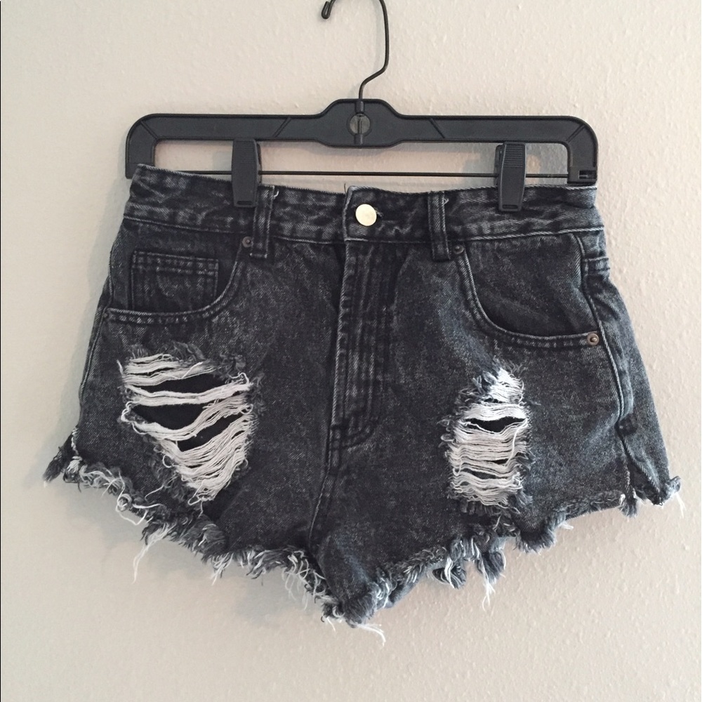 Black high shorts