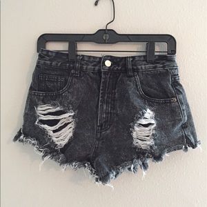 Black high shorts