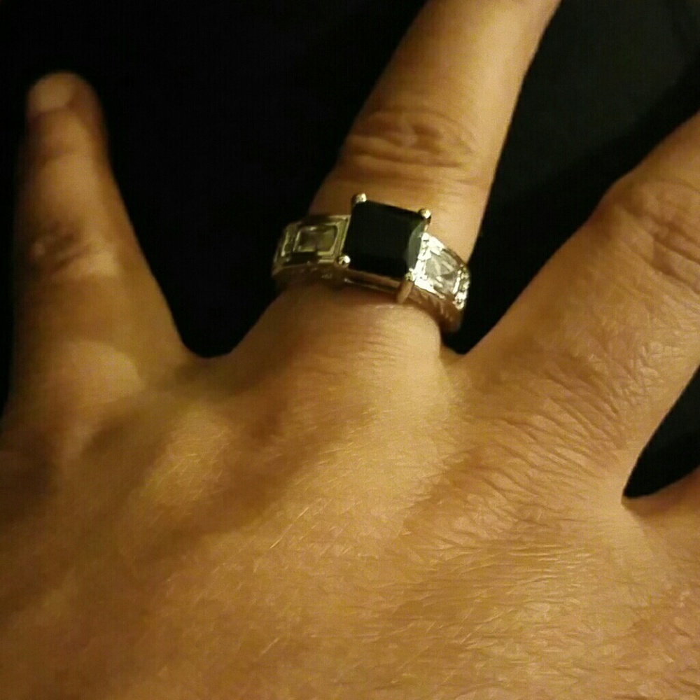 Black onyx gold plated