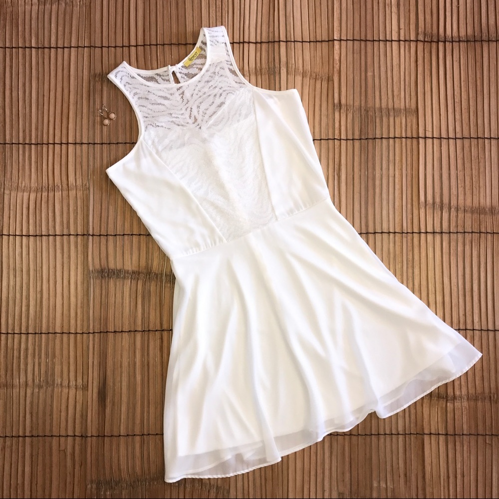 Zebra lace design dress + FREE earrings