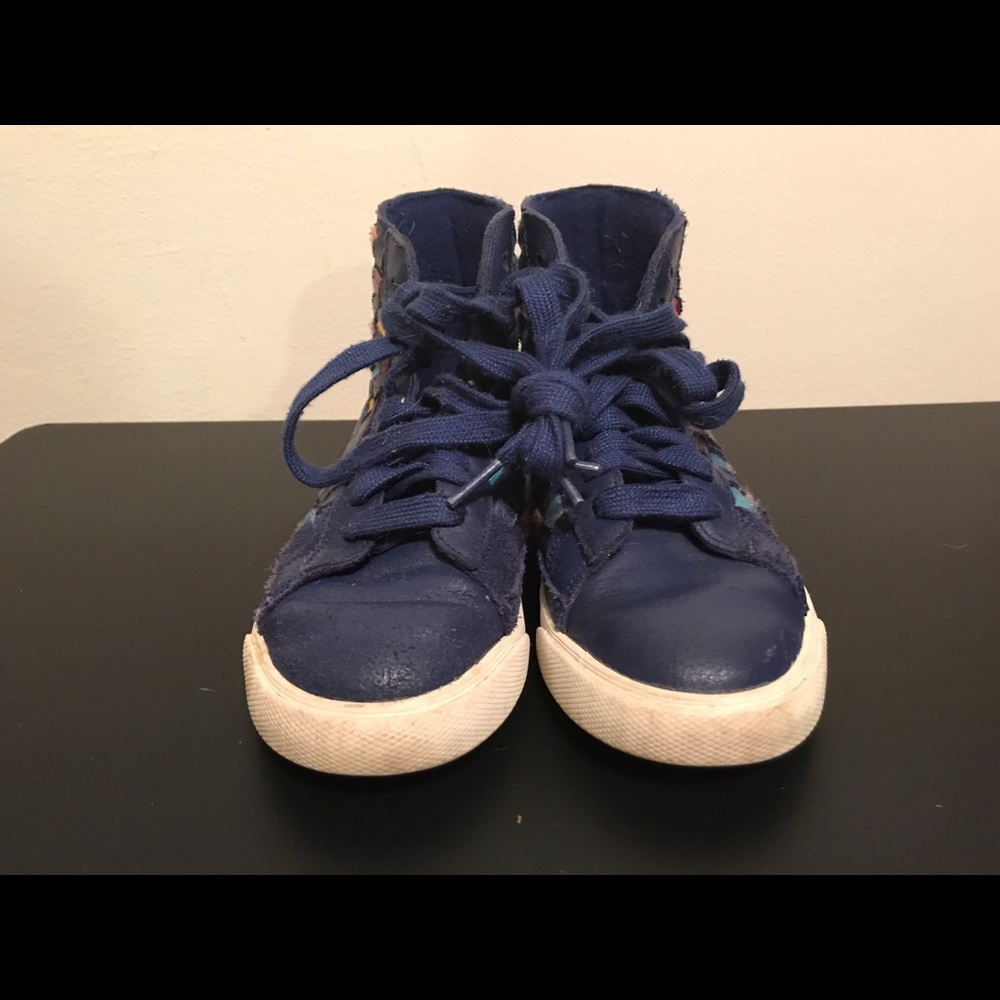 NIKE High tops US 5 Light Navy Blue Woven Detail