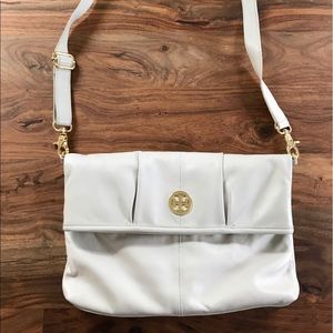 Tory Burch white leather cross body bag