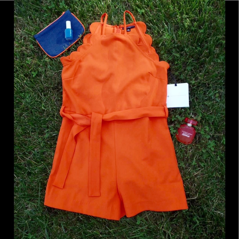 NWT Victoria Beckham for Target Orange Romper