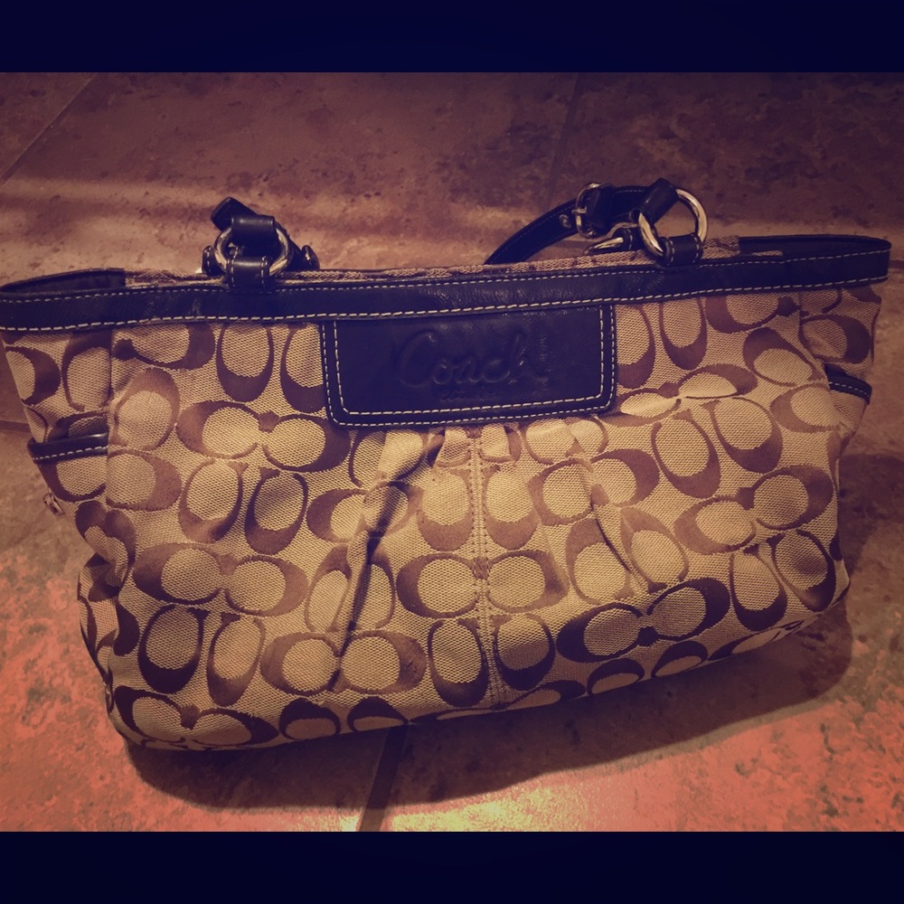 Brown coach purse