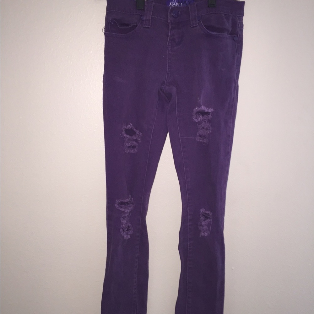 Purple jeans