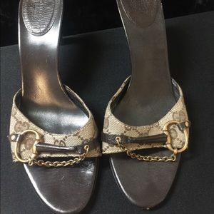 Gucci horsebit slides size 9