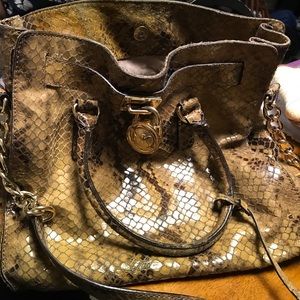 Michael Kors Bag Hamilton Snake Skin