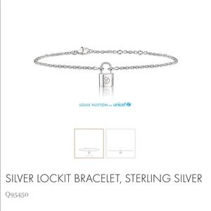 Louis Vuitton lock sterling silver bracelet
