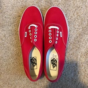 Red Authentic Vans