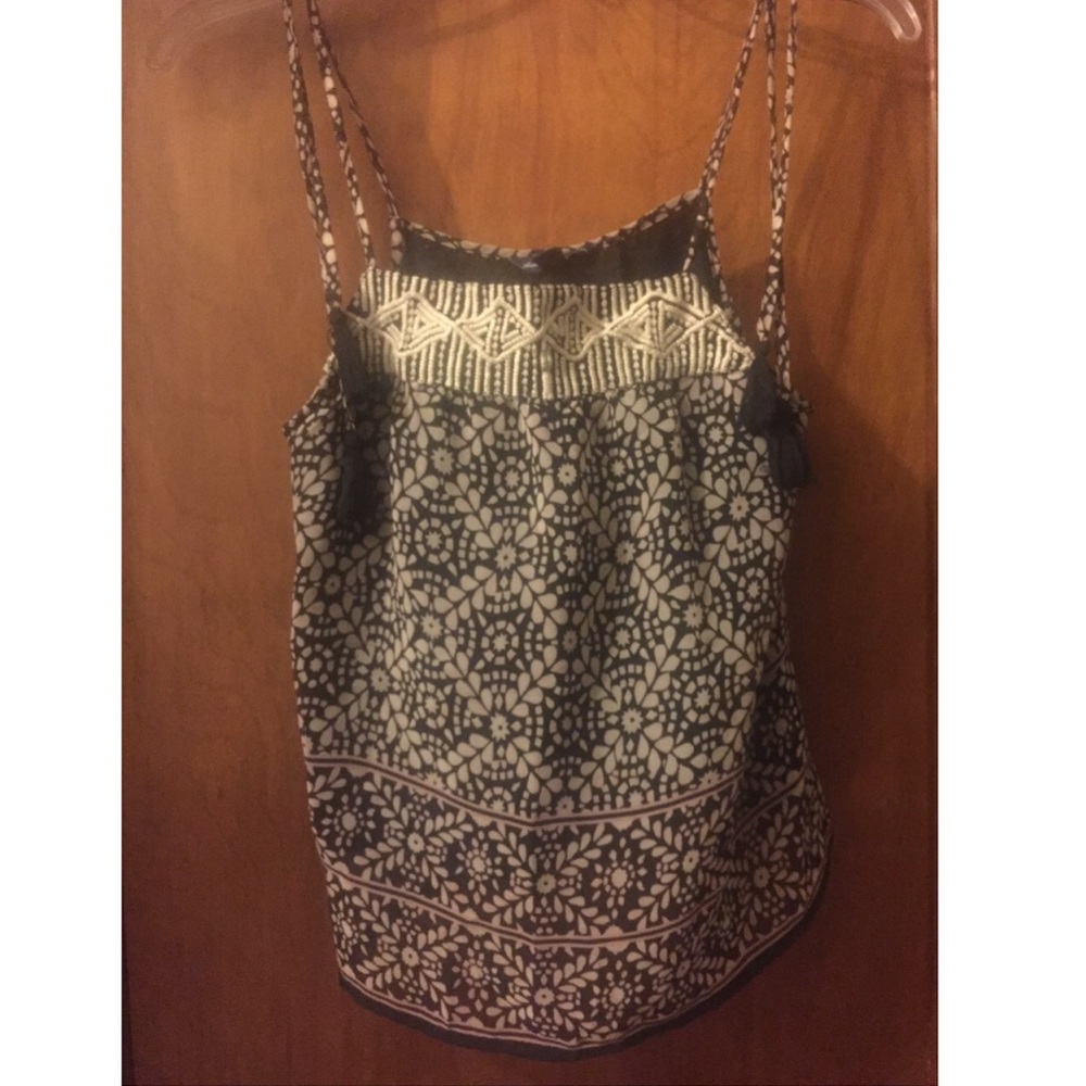 American Eagle Outfitters tassel tank top/blouse.