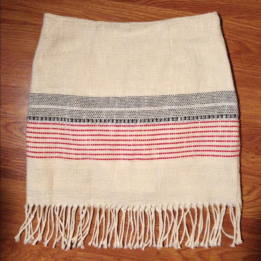 Boho fringe festival mini skirt